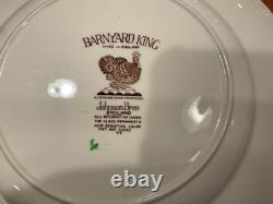 10 Barnyard King Johnson Bros. Turkey Dinner Plates 10 3/4 Thanksgiving -nice