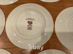 10 Barnyard King Johnson Bros. Turkey Dinner Plates 10 3/4 Thanksgiving -nice