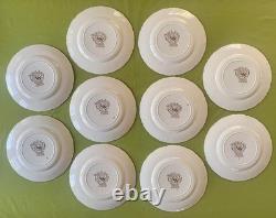 10 Johnson Bros WILD TURKEYS NATIVE AMERICAN Dinner Plates 10.75 VTG 1970s