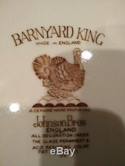 10 Johnson Brothers Barnyard King Turkey 10 5/8 Dinner Plates England