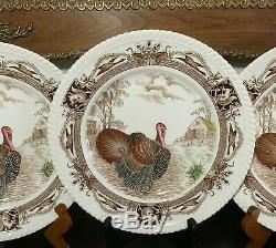 10 Johnson Brothers Barnyard King Turkey 10 5/8 Dinner Plates England Excellent