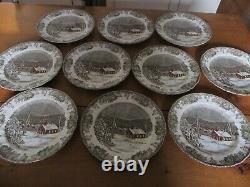 10 Johnson Brothers Made in England Friendly Village Plates