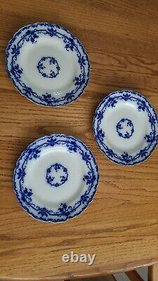 10 Oxford Johnson Bros. Flow blue plates (3)