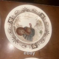 10 Vintage Johnson Brothers BARNYARD KING Turkey Dinner Plates England Free Ship