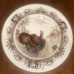 10 Vintage Johnson Brothers BARNYARD KING Turkey Dinner Plates England Free Ship