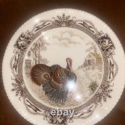 10 Vintage Johnson Brothers BARNYARD KING Turkey Dinner Plates England Free Ship