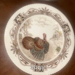 10 Vintage Johnson Brothers BARNYARD KING Turkey Dinner Plates England Free Ship