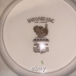 10 Vintage Johnson Brothers BARNYARD KING Turkey Dinner Plates England Free Ship