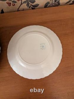 10-vintage Johnson Brother's Snowhite Regency Earthenware Dinner Plates 9-7/8