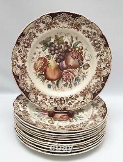 11 Johnson Brothers Windsor Ware Harvest Fruit Dinner Plates 10 3/4