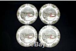 11 Pc. Johnson Bros. The Friendly Village School House Dinner PlatesMint