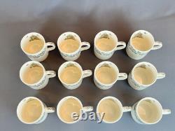 12 Johnson Bros MERRY CHRISTMAS Transfer 3 Mugs MINT