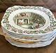 12 Johnson Bros Merry Christmas Square Lunch Plates, Estate Find, Fab Condition