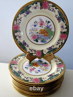 12 Johnson Bros Pareek Dinner Plates Colorful Flowers England