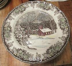 12 Johnson Brothers Friendly Village10Dinner Plates/ School House