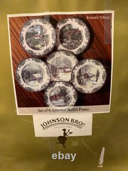 12 Johnson Brothers Friendly Village Assorted Buffet / Dinner Plates 10.5