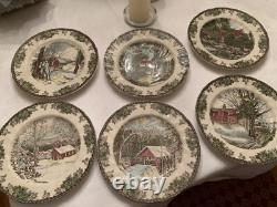 12 Johnson Brothers Friendly Village Assorted Buffet / Dinner Plates 10.5