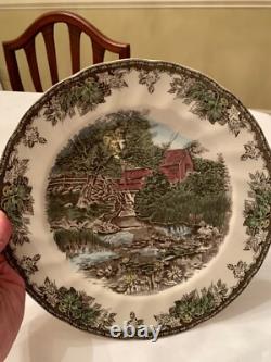 12 Johnson Brothers Friendly Village Assorted Buffet / Dinner Plates 10.5