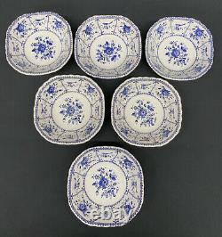12 Johnson Brothers Indies Blue and White 6 3/8 Cereal Bowls Mint, Unused