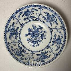 12 Pc Set Johnson Bros Indies Blue And White Flowers England Porcelain Plates