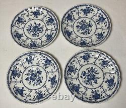 12 Pc Set Johnson Bros Indies Blue And White Flowers England Porcelain Plates