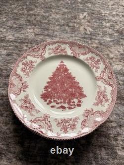 12 Piece Johnson Bros Old Britain Castles Christmas Tree Dinner & Salad Plates