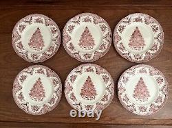 12 Pieces Johnson Bros Old Britain Castles Pink Christmas China Made In England