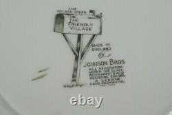 12 Vintage Johnson Bros FRIENDLY VILLAGE 10-3/4 Dinner Plates One Duplicate