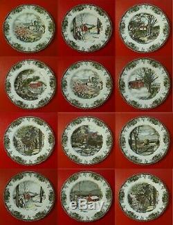 12 place settings NEW Johnson Brothers Friendly Village China 86 pcs Vintage