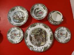 12 place settings NEW Johnson Brothers Friendly Village China 86 pcs Vintage