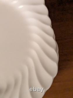 12-vintage Johnson Brother's Snowhite Regency Square Salad Plates 7-1/2