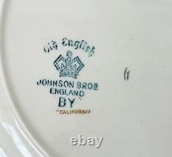 13 Dinner Plates California By Johnson Brothers Bros Old English Fruit 9 7/8