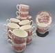 13 Johnson Bros Old Britain Castles Pink Cup & Saucer Sets England 1883 Mark