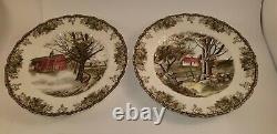 13 Johnson Brothers Friendly Village England Dinner Plates 12 Different