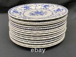 14 Johnson Brothers Indies Blue and White 8 Salad Plates Mint, Unused