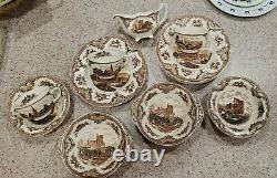 14 STUNNING Pieces of Vintage Old Britian Castles Brown, Johnson Bros England