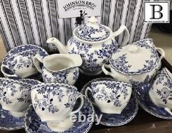 15 Pcs Full Set Of Johnson Brothers Devon Cottage Tea Set