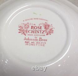 15-Piece Lot Johnson Brothers Rose Chintz Various Plates England Rare