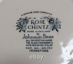 15-Piece Lot Johnson Brothers Rose Chintz Various Plates England Rare
