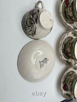 (#163)Johnson Bros The Friendly Village The Well Cup & Saucer 6 Sets England