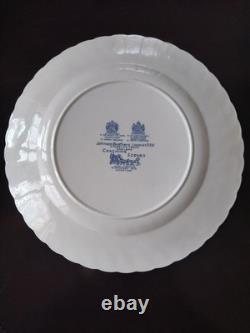 16 Vintage Johnson Brothers Blue Coaching Scenes Four Piece Set Never Been Used