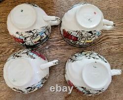 16 pcs Johnson Brothers Friendly Village 4 cup, saucer, 10 plate, lugged bowl