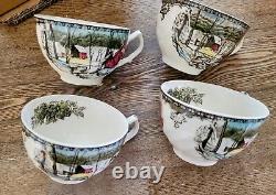 16 pcs Johnson Brothers Friendly Village 4 cup, saucer, 10 plate, lugged bowl