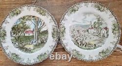 16 pcs Johnson Brothers Friendly Village 4 cup, saucer, 10 plate, lugged bowl