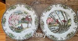 16 pcs Johnson Brothers Friendly Village 4 cup, saucer, 10 plate, lugged bowl