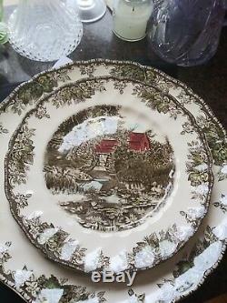 18 Johnson Brothers Friendly Village Dinner Plates All Different Made in England