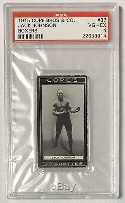 1915 Cope Bros Boxing JACK JOHNSON #37 PSA 4 VG-EX