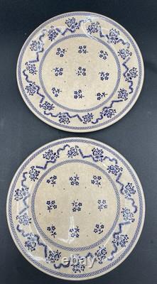 19pcs. 1970's LAURA ASHLEY- Johnson Bros. Petite Fleur Navy Ironstone Dishes UK