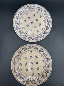 19pcs. 1970's LAURA ASHLEY- Johnson Bros. Petite Fleur Navy Ironstone Dishes UK