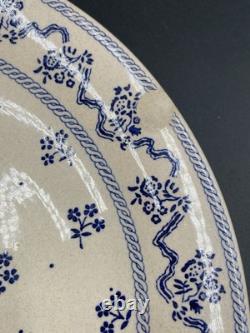 19pcs. 1970's LAURA ASHLEY- Johnson Bros. Petite Fleur Navy Ironstone Dishes UK